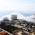 The wave clouds on Florida beach