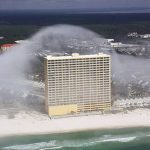The wave clouds on Florida beach