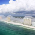 The wave clouds on Florida beach