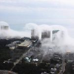 The wave clouds on Florida beach