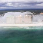 The wave clouds on Florida beach