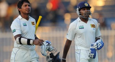 Sri Lanka's batsman Kumar Sangakkara